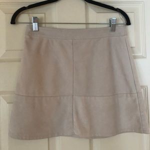 Light Tan Faux Suede Mini Skirt Size S - Small